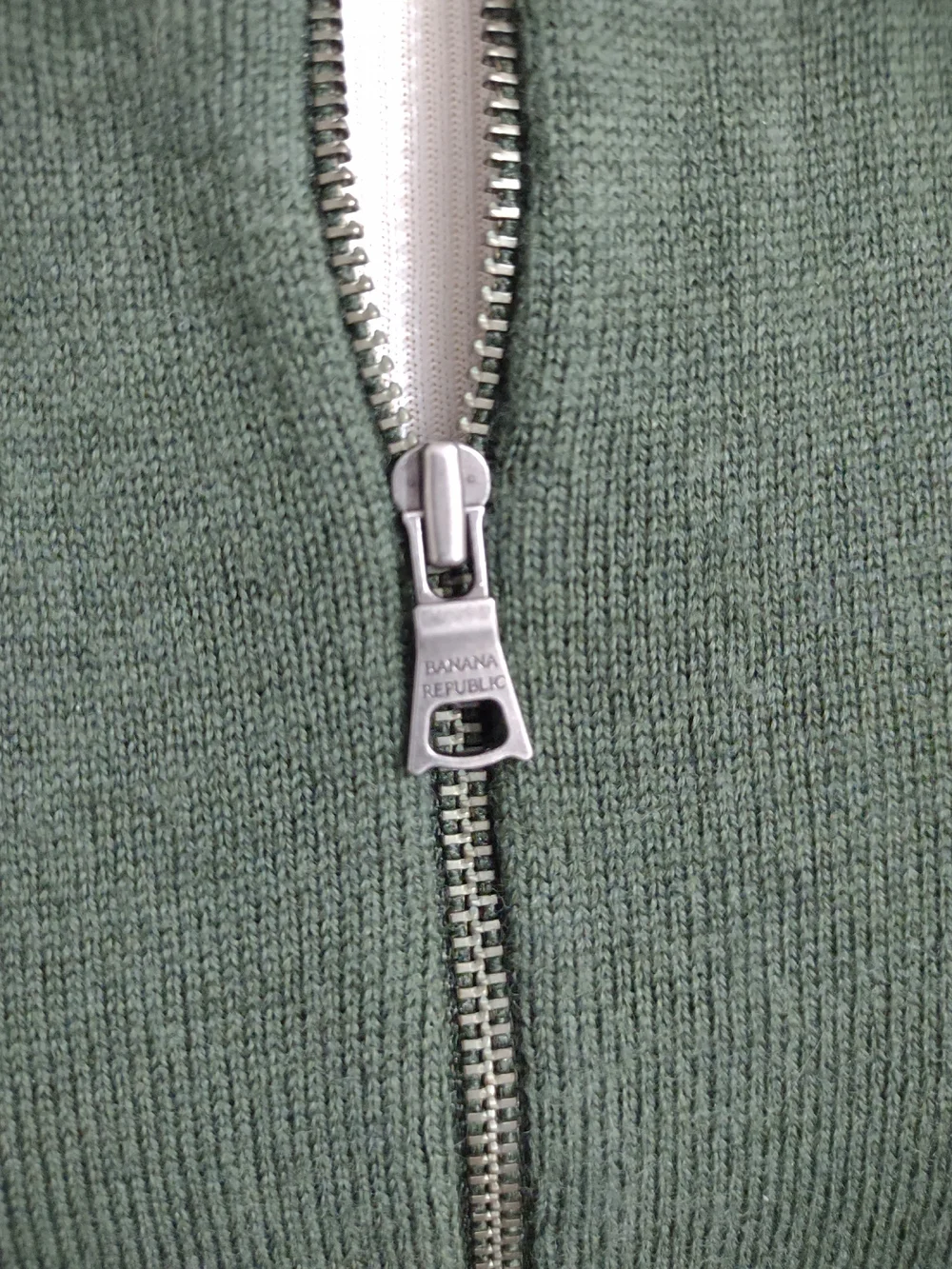 Banana Republic Merino Men's Half-Zip Sweater in Dark Green